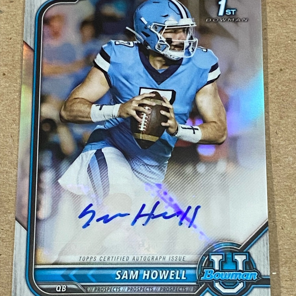 Sam Howell, 2021-22 Bowman University, Autograph